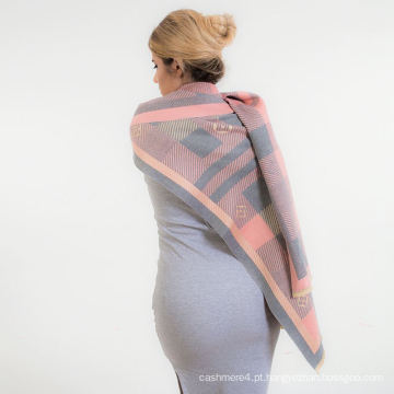 2017 moda de inverno colorido padrão impresso cachecol mulheres viscose